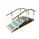 Wood rehabilitation stairs and ramp